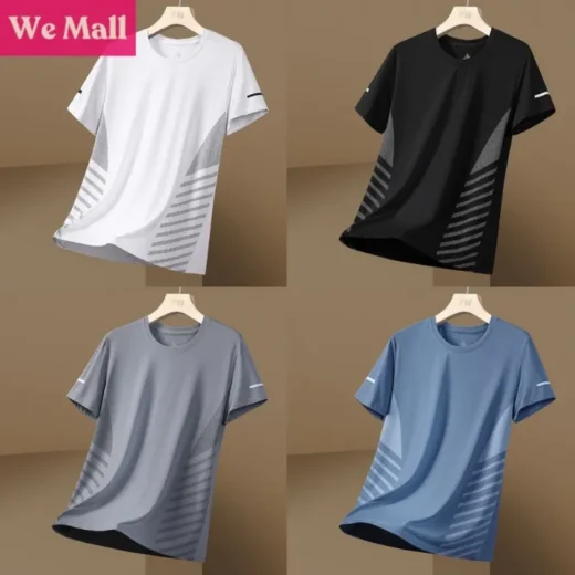 Quick Dry T Shirt Men T-shirts Loose  Short Sleeve Sports T-shirts Casual Men's Top T322