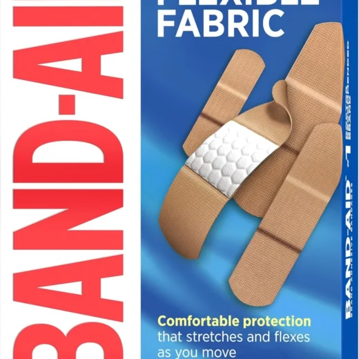 BAND-AID Brand Flexible Fabric Adhesive Bandages, Comfortable Sterile Protection & Wound Care for Minor Cuts, Scrapes & Burns, First Aid Kit Essential, Non-Stick Hurt-Free Pad, Assorted Sizes