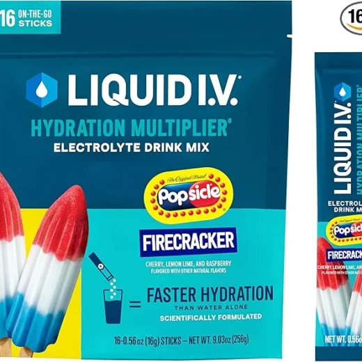 Liquid I.V.® Hydration Multiplier - Popsicle Firecracker | Electrolyte Powder Drink Mix | 1 Pack (16 Servings)