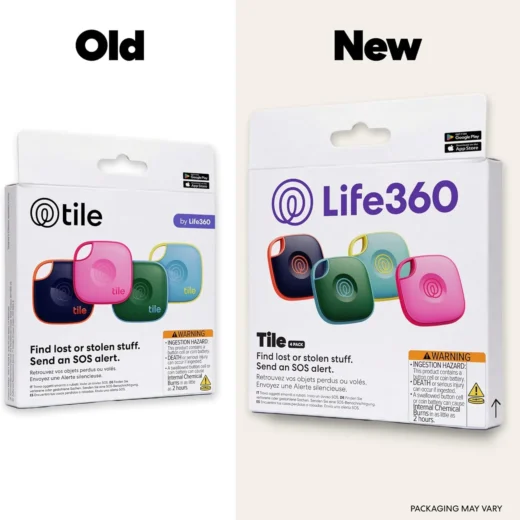 Tile by Life360 Mate - Bluetooth Tracker, Keys Finder and Item Locator for Keys, Bags and More. Phone Finder. Both iOS and Android Compatible. 4-Pack (Colors)