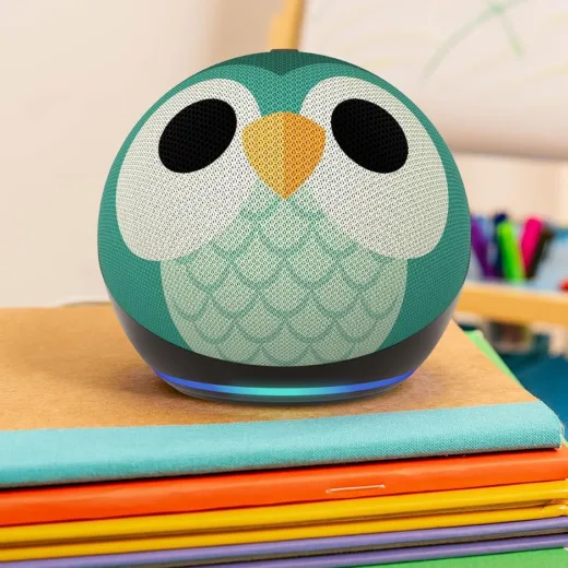Amazon Echo Dot Kids (newest model), Smart speaker to enjoy age-appropriate audiobooks, sleep routines and Alexa+ experiences to create and learn, Owl design