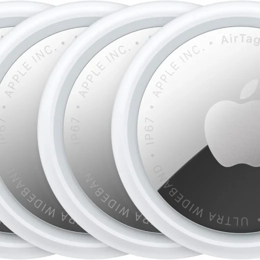 Apple AirTag (2nd Generation) - 4 Pack: Tracker for Keychain, Wallet, and More; Locator with Sound; Simple One-Tap Setup with iPhone or iPad; Key Finder with up to 1.5X Precision Finding Rang