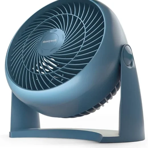 Honeywell TurboForce Power Fan (Quiet Operation Cooling, 90° Variable Tilt, 3 Speed Settings, Wall Mount Feature, Table Fan) HT900NE1 - Blue