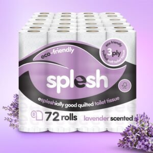 72 Lavender Scented Toilet Rolls | Eco 3-Ply Soft Tissue – Splesh