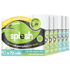 72 Toilet Rolls Variety Pack | Aloe Vera & White Rolls