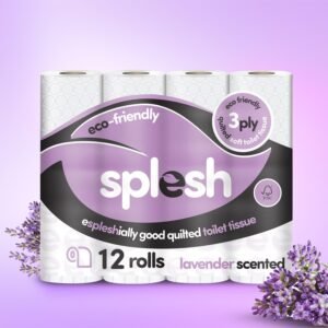 12 Rolls Splesh 3-Ply Lavender Scented Toilet Tissue