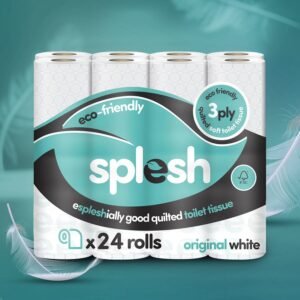 24 Rolls – Soft & Quilted 3-Ply Original White Toilet Roll