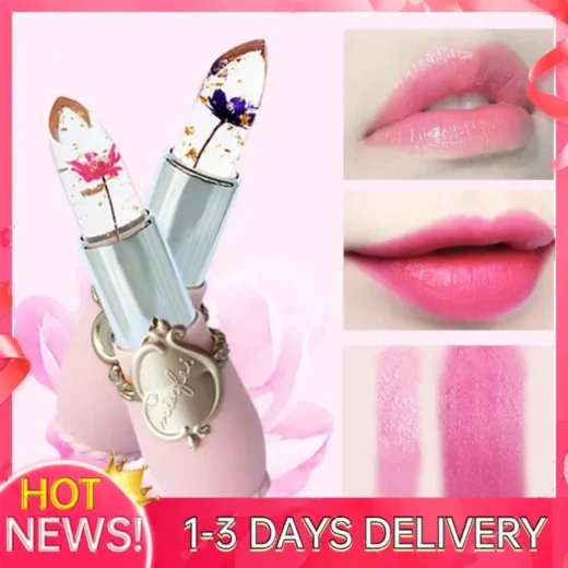 【Minfei Flower Lipsticks】3 Colors Silky Lipstick Color Changing lipstick Moisturizing Beauty Makeup Lips  Solid lipstick Lightweight Waterproof Long lasting