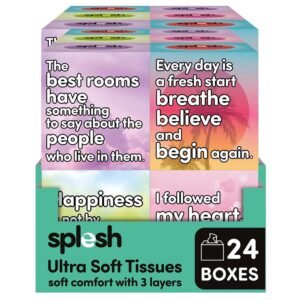 24 Pack Splesh Ultra Soft Tissues – Hypoallergenic