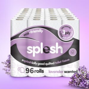 96 Lavender Quilted Toilet Rolls | Eco 3-Ply Tissue