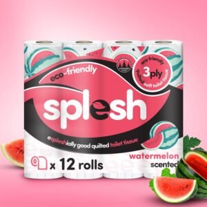 12 Watermelon Scented Toilet Rolls | Luxury 3-Ply