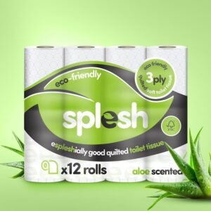 12 Rolls – Toilet Roll Soft & Quilted 3-Ply AloeVera Scented