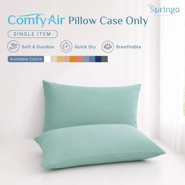 SPRINGO Plain Pillow Case Soft Cold Premium Cotton Sarung Bantal Sejuk Lembut Cotton Murah Hebat ACD