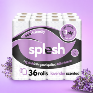 Cusheen Quilted 3-Ply Lavender Toilet Rolls – £14.99