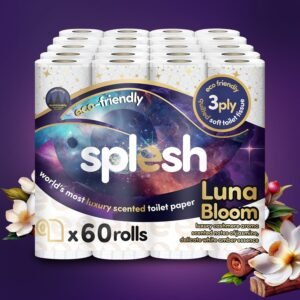 Splesh Quilted Luna Bloom 3-Ply Luxury Scented Toilet Tissue Paper, 60