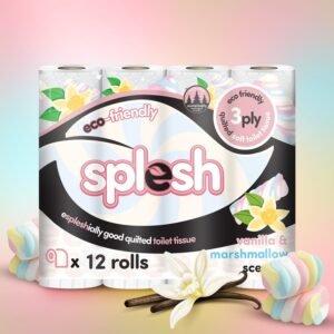 12 Vanilla & Marshmallow Toilet Rolls | 3-Ply Luxury