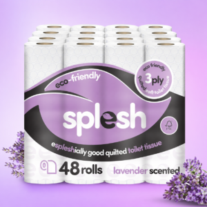 48 Rolls Splesh Toilet Roll Soft & Quilted 3-Ply Lavender