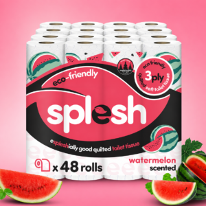 Splesh Quilted Toilet Roll Luxury Watermelon 3-Ply Soft Toilet Paper,