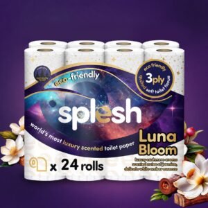 24 Luna Bloom Scented Toilet Rolls | 3-Ply Luxury