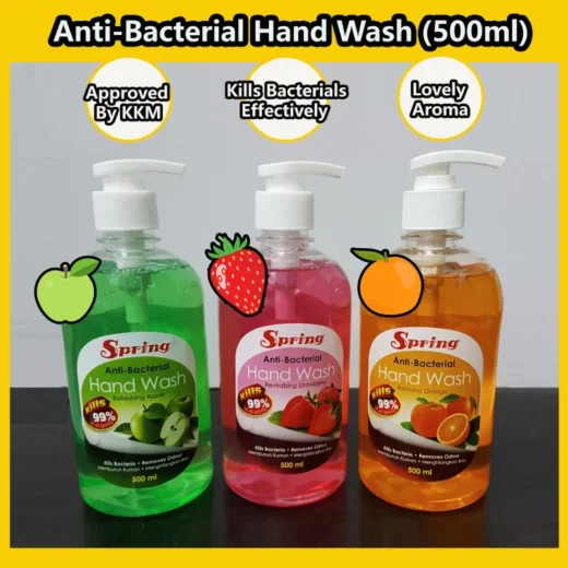 [Ready stock] Spring Antibacterial hand wash 500ml Pencuci tangan antibacteria kills 99%