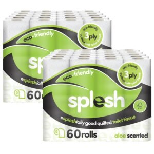 120 Rolls Toilet Roll Soft & Quilted 3Ply AloeVera Scented
