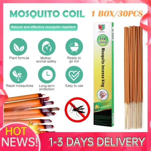 【🇲🇾Stock 】Mosquito Coil 30pcs Long Mosquito King Stick Mosquito killer stick  Non Toxic Mosquito Repel Natural mosquito repellent Nyamuk Penghalau Nyamuk Healthy Safety Indoor Outdoor Insect Killers 灭蚊棒/蚊香