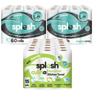 120 Rolls Splesh Toilet Roll Quilted White