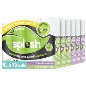 Splesh Super Saver 72 Toilet Rolls (36 Aloe vera+36 Lavender)