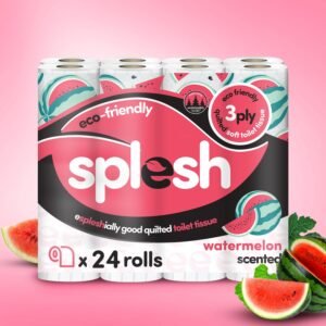 24 Watermelon Scented Toilet Rolls | Luxury 3-Ply